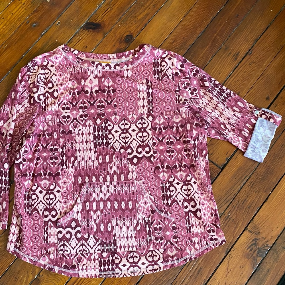 Ruby Rd. Crew Neck Geometric Adjustable Sleeves S… - image 4